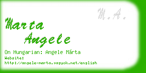 marta angele business card
